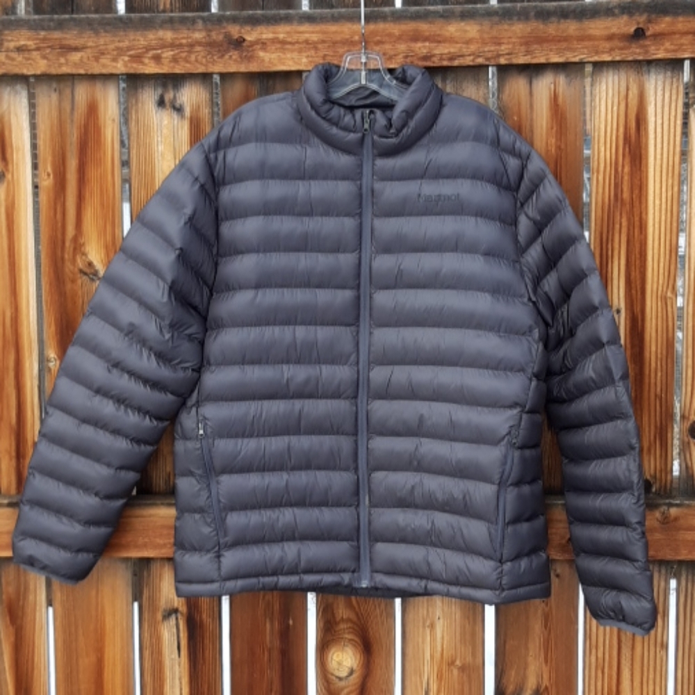 Marmot down filled gray puffer coat mens XL